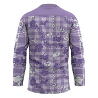 Poni Aloha Hawaii Hockey Jersey Plumeria Lei With Palaka Motif - Polynesian Pride