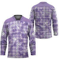 Poni Aloha Hawaii Hockey Jersey Plumeria Lei With Palaka Motif - Polynesian Pride