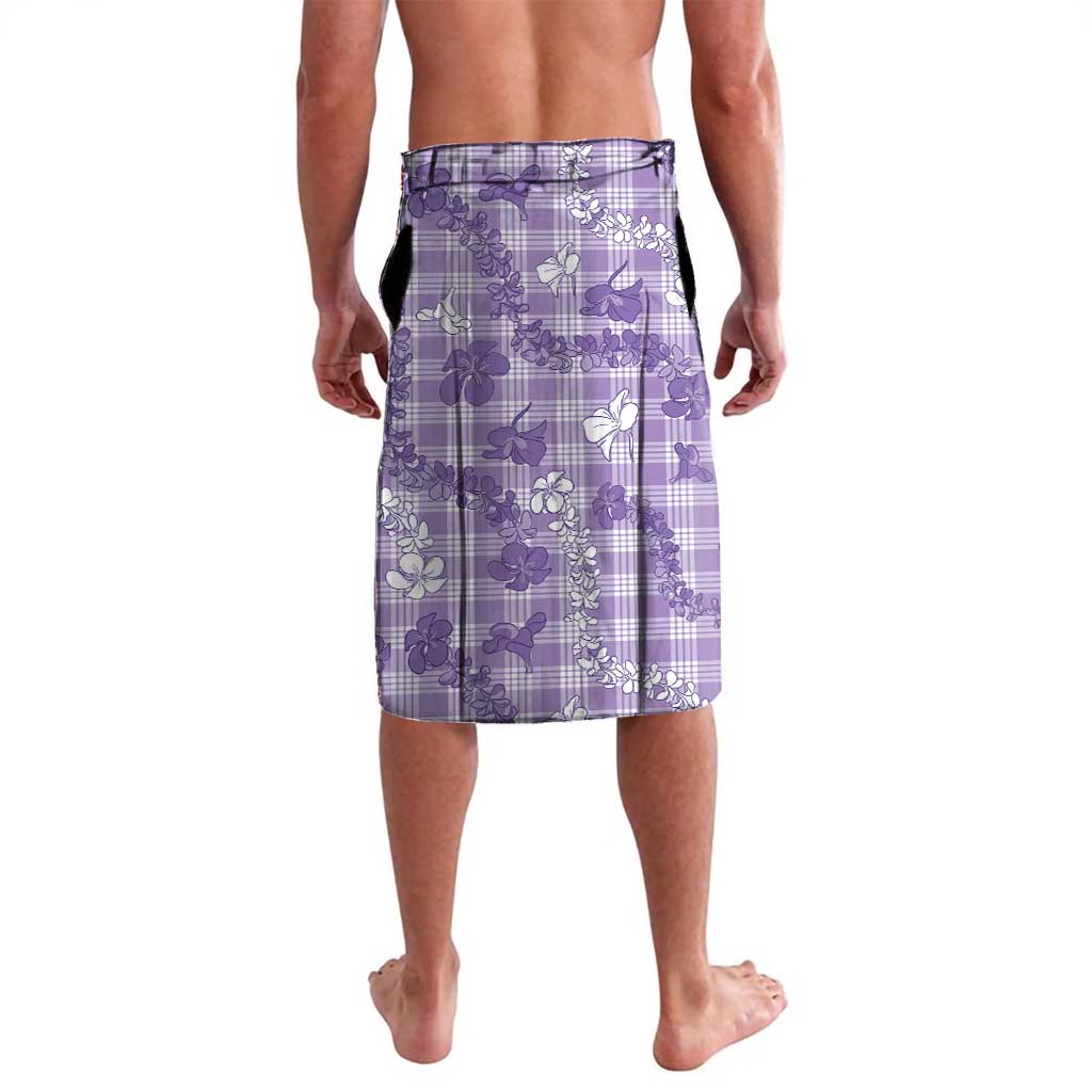 Poni Aloha Hawaii Lavalava Plumeria Lei With Palaka Motif - Polynesian Pride