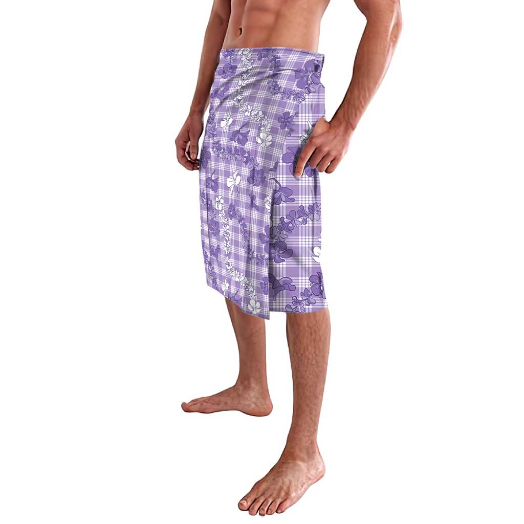 Poni Aloha Hawaii Lavalava Plumeria Lei With Palaka Motif - Polynesian Pride
