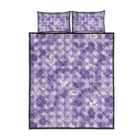 Poni Aloha Hawaii Quilt Bed Set Plumeria Lei With Palaka Motif LT14 - Polynesian Pride