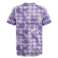 Poni Aloha Hawaii Rugby Jersey Plumeria Lei With Palaka Motif LT14 - Polynesian Pride