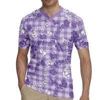 Poni Aloha Hawaii Rugby Jersey Plumeria Lei With Palaka Motif LT14 - Polynesian Pride