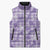 Poni Aloha Hawaii Sleeveless Puffer Jacket Plumeria Lei With Palaka Motif - Polynesian Pride