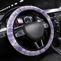 Poni Aloha Hawaii Steering Wheel Cover Plumeria Lei With Palaka Motif - Polynesian Pride