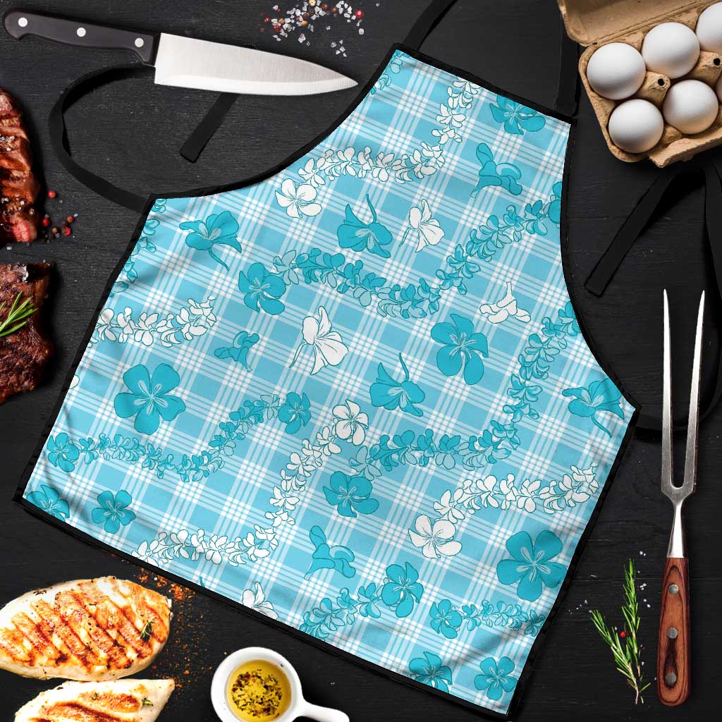 Polu Aloha Hawaii Apron Plumeria Lei With Palaka Motif - Polynesian Pride