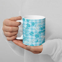 Polu Aloha Hawaii Ceramic Mug Plumeria Lei With Palaka Motif LT14 - Polynesian Pride