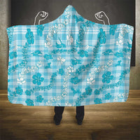 Polu Aloha Hawaii Hooded Blanket Plumeria Lei With Palaka Motif LT14 - Polynesian Pride