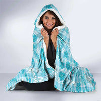 Polu Aloha Hawaii Hooded Blanket Plumeria Lei With Palaka Motif LT14 - Polynesian Pride