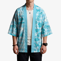Polu Aloha Hawaii Kimono Plumeria Lei With Palaka Motif - Polynesian Pride