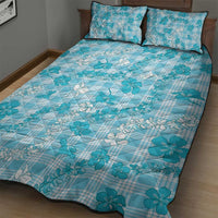 Polu Aloha Hawaii Quilt Bed Set Plumeria Lei With Palaka Motif - Polynesian Pride