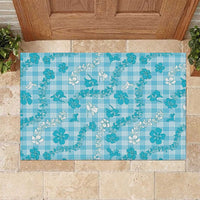 Polu Aloha Hawaii Rubber Doormat Plumeria Lei With Palaka Motif - Polynesian Pride
