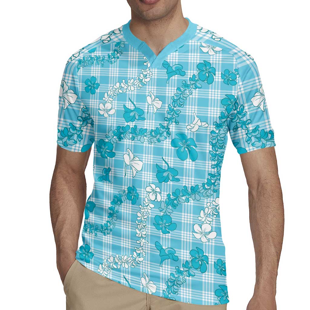 Polu Aloha Hawaii Rugby Jersey Plumeria Lei With Palaka Motif LT14 - Polynesian Pride