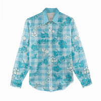 Polu Aloha Hawaii Women Casual Shirt Plumeria Lei With Palaka Motif - Polynesian Pride