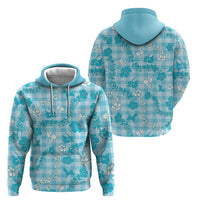 Polu Aloha Hawaii Zip Hoodie Plumeria Lei With Palaka Motif - Polynesian Pride