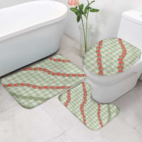 Omaomao Aloha Hawaii Bathroom Set Rosebud Lei With Palaka Motif - Polynesian Pride