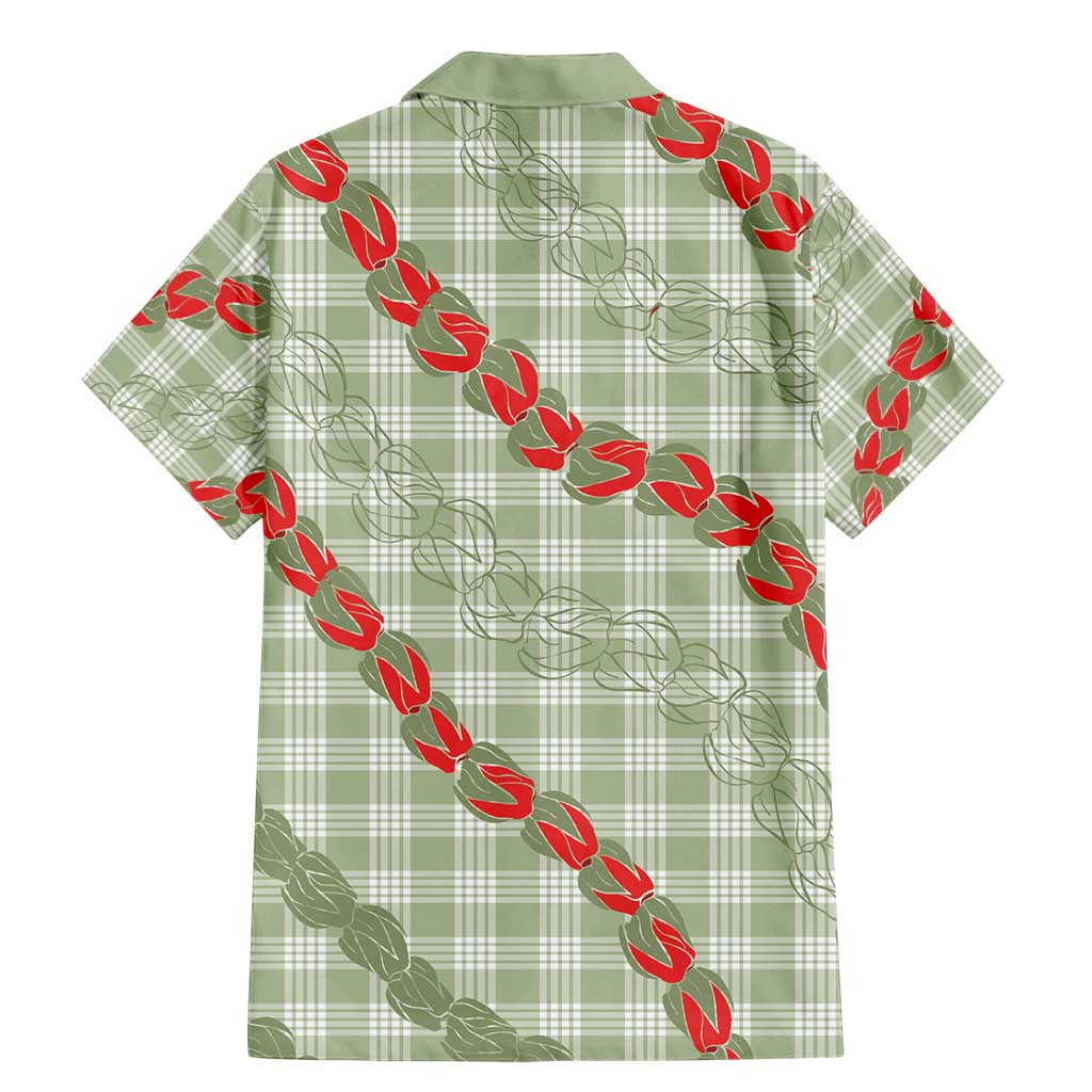Omaomao Aloha Hawaii Family Matching Mermaid Dress and Hawaiian Shirt Rosebud Lei With Palaka Motif LT14 - Polynesian Pride
