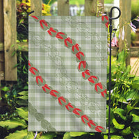 Omaomao Aloha Hawaii Garden Flag Rosebud Lei With Palaka Motif LT14 Garden Flag Green - Polynesian Pride