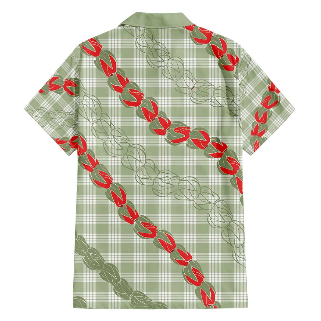 Omaomao Aloha Hawaii Hawaiian Shirt Rosebud Lei With Palaka Motif - Polynesian Pride