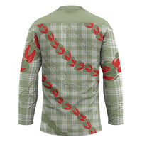 Omaomao Aloha Hawaii Hockey Jersey Rosebud Lei With Palaka Motif - Polynesian Pride
