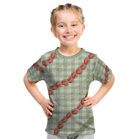 Omaomao Aloha Hawaii Kid T Shirt Rosebud Lei With Palaka Motif LT14 Green - Polynesian Pride