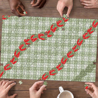 Omaomao Aloha Hawaii Puzzle Rosebud Lei With Palaka Motif LT14 - Polynesian Pride
