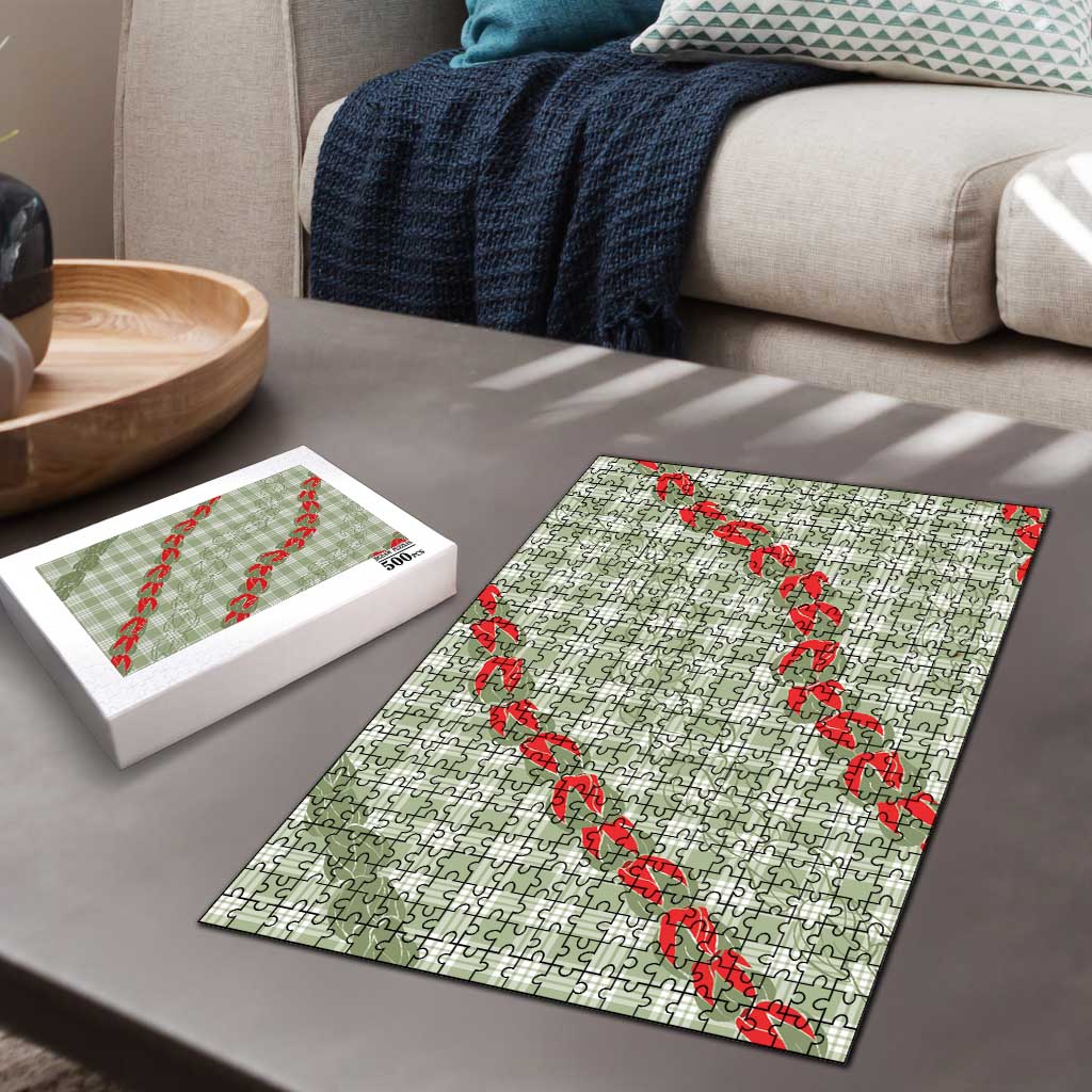 Omaomao Aloha Hawaii Puzzle Rosebud Lei With Palaka Motif LT14 - Polynesian Pride