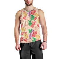 Colorful Aloha Hawaii Hibiscus Orchid Seamless Men Tank Top