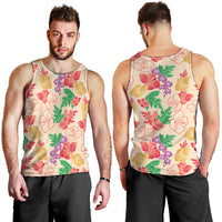 Colorful Aloha Hawaii Hibiscus Orchid Seamless Men Tank Top