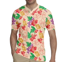 Colorful Aloha Hawaii Hibiscus Orchid Seamless Rugby Jersey
