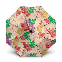Colorful Aloha Hawaii Hibiscus Orchid Seamless Umbrella