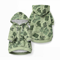 Vesuvian Green Aloha Hawaii Hibiscus Orchid Seamless Pet Hoodie