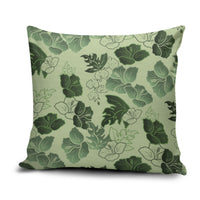 Vesuvian Green Aloha Hawaii Hibiscus Orchid Seamless Pillow Cover