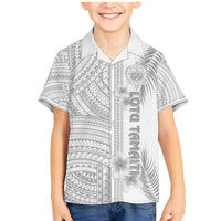 Samoa White Sunday Family Matching Mermaid Dress and Hawaiian Shirt Manuia le Aso Sa o Tamaiti Polynesian Plumeria LT14 Son's Shirt White - Polynesian Pride