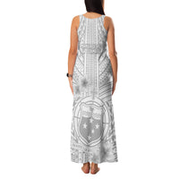 Samoa White Sunday Family Matching Tank Maxi Dress and Hawaiian Shirt Manuia le Aso Sa o Tamaiti Polynesian Plumeria LT14 - Polynesian Pride