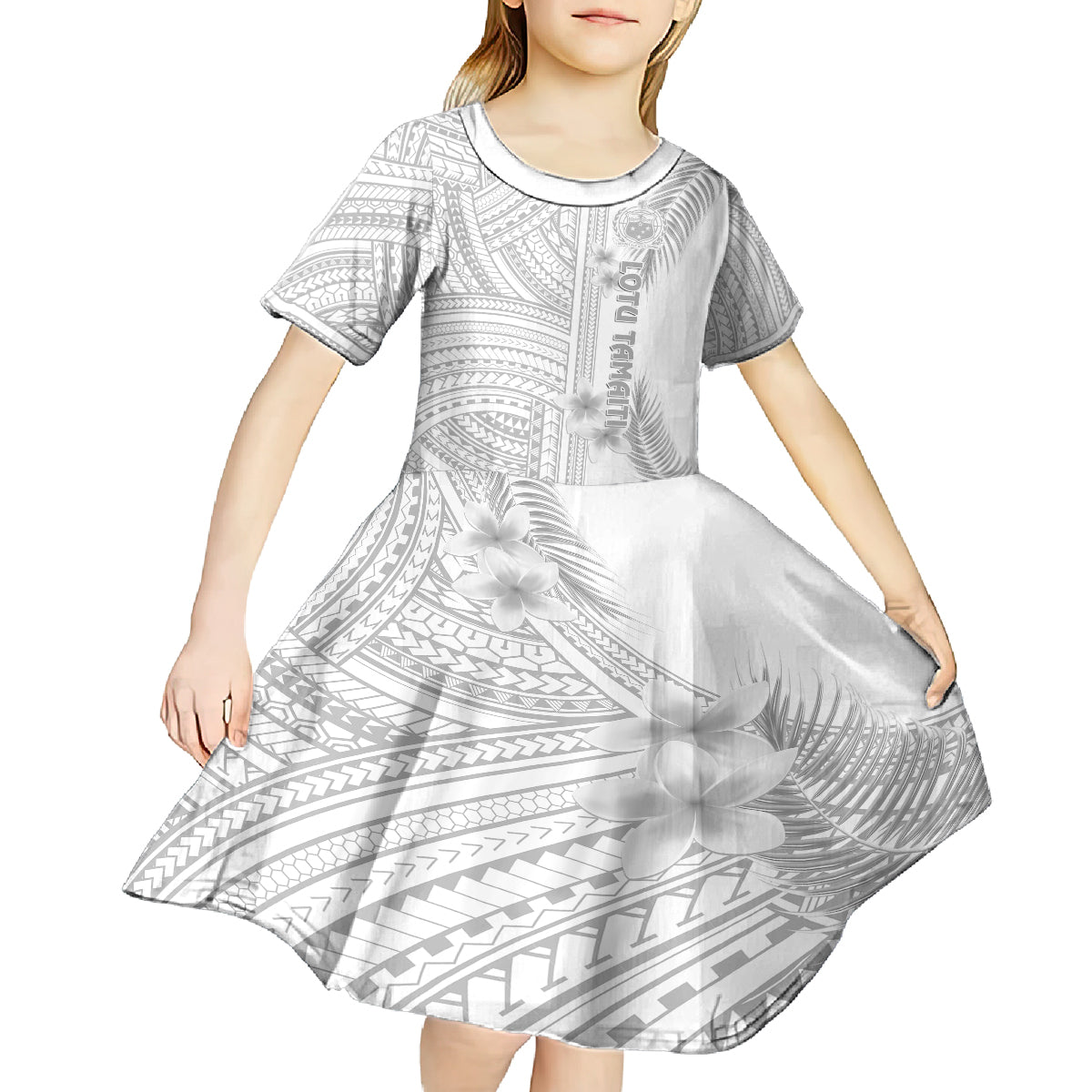 samoa-white-sunday-kid-short-sleeve-dress-manuia-le-aso-sa-o-tamaiti-polynesian-plumeria