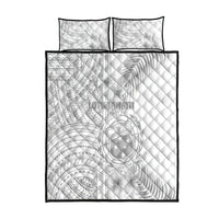 Samoa White Sunday Quilt Bed Set Manuia le Aso Sa o Tamaiti Polynesian Plumeria LT14 White - Polynesian Pride