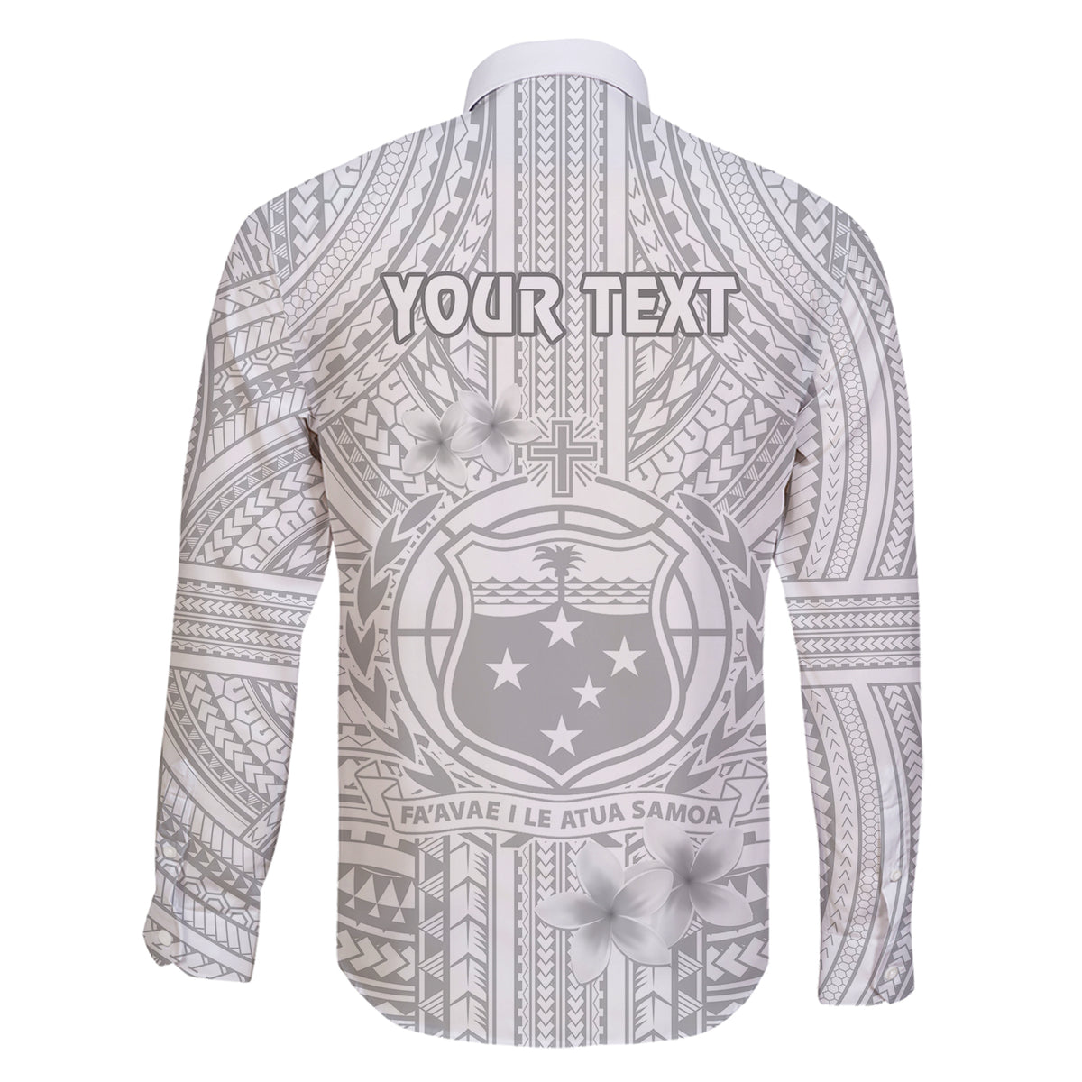 Personalised Samoa White Sunday Family Matching Short Sleeve Bodycon Dress and Hawaiian Shirt Manuia le Aso Sa o Tamaiti Polynesian Plumeria LT14 - Polynesian Pride