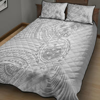 Personalised Samoa White Sunday Quilt Bed Set Manuia le Aso Sa o Tamaiti Polynesian Plumeria LT14 - Polynesian Pride