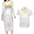 Samoa White Sunday Couples Matching Long Sleeve Bodycon Dress and Hawaiian Shirt Lotu Tamaiti 2023 With Coat Of Arms LT14 White - Polynesian Pride