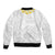 Samoa White Sunday Sleeve Zip Bomber Jacket Lotu Tamaiti 2023 With Coat Of Arms LT14 - Polynesian Pride