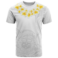 Samoa White Sunday T Shirt Lotu Tamaiti 2023 With Coat Of Arms LT14 White - Polynesian Pride