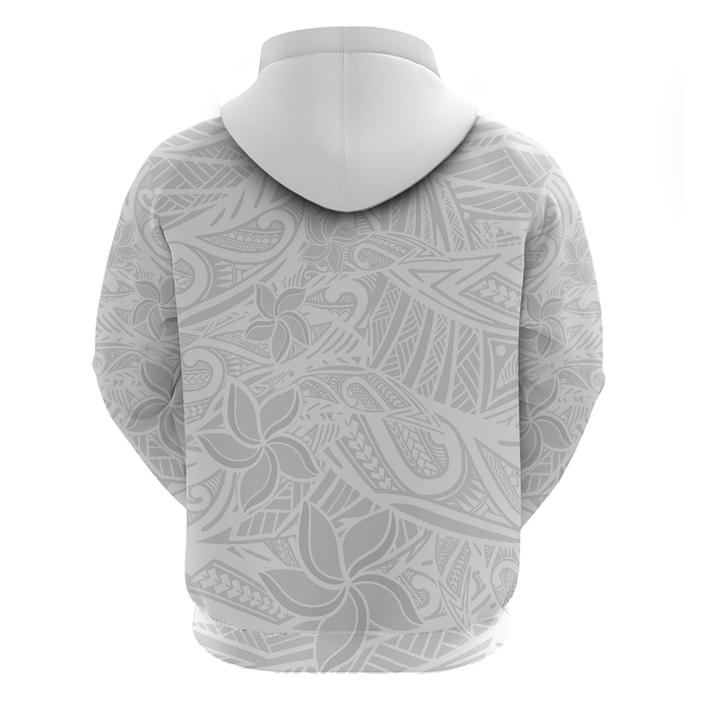 Polynesia White Sunday Hoodie Polynesian Pattern With Tropical Flowers LT14 - Polynesian Pride