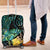 New Zealand Fantail Bird Luggage Cover Maori Piwakawaka Kowhai - Paua Shell Pattern
