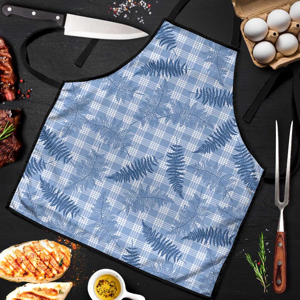 Blue Palaka Hawaii Palapalai Apron Hawaiian Fern - Polynesian Pride