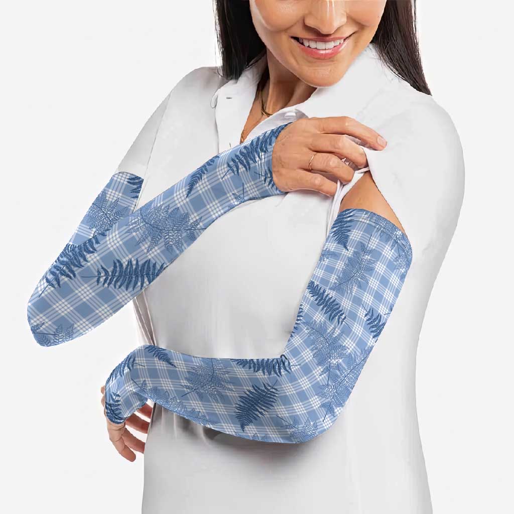 Blue Palaka Hawaii Palapalai Arm Sleeves Hawaiian Fern - Polynesian Pride