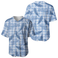 Blue Palaka Hawaii Palapalai Baseball Jersey Hawaiian Fern - Polynesian Pride