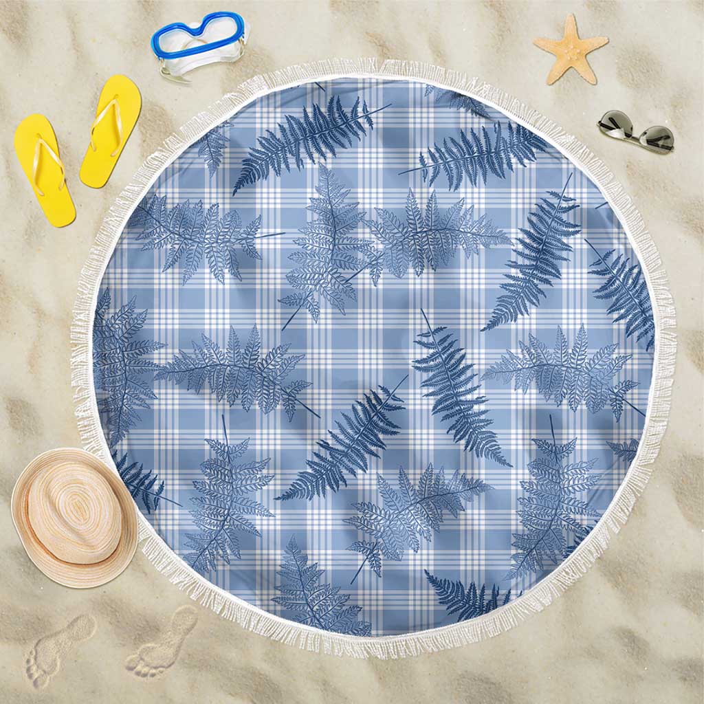 Blue Palaka Hawaii Palapalai Beach Blanket Hawaiian Fern LT14 One Size 150cm Blue - Polynesian Pride