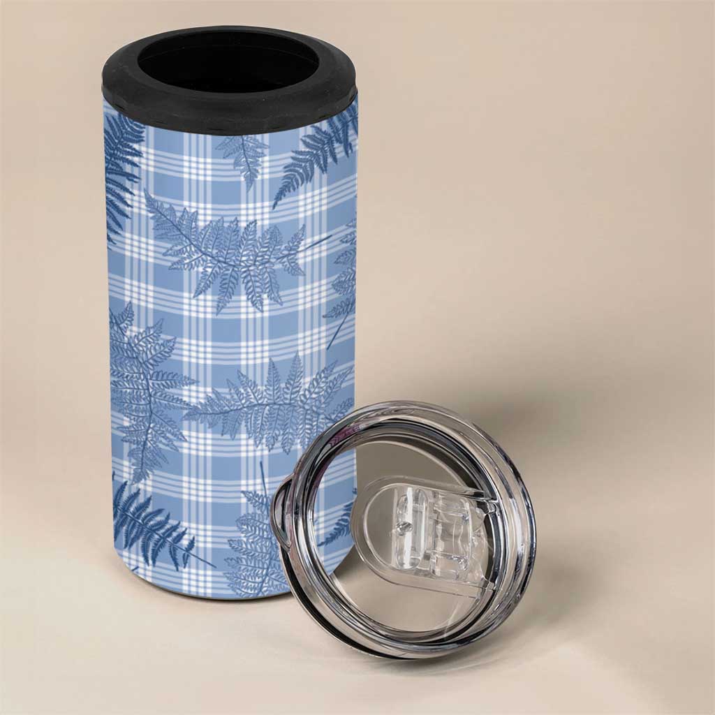 Blue Palaka Hawaii Palapalai 4 in 1 Can Cooler Tumbler Hawaiian Fern - Polynesian Pride