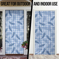 Blue Palaka Hawaii Palapalai Door Cover Hawaiian Fern - Polynesian Pride